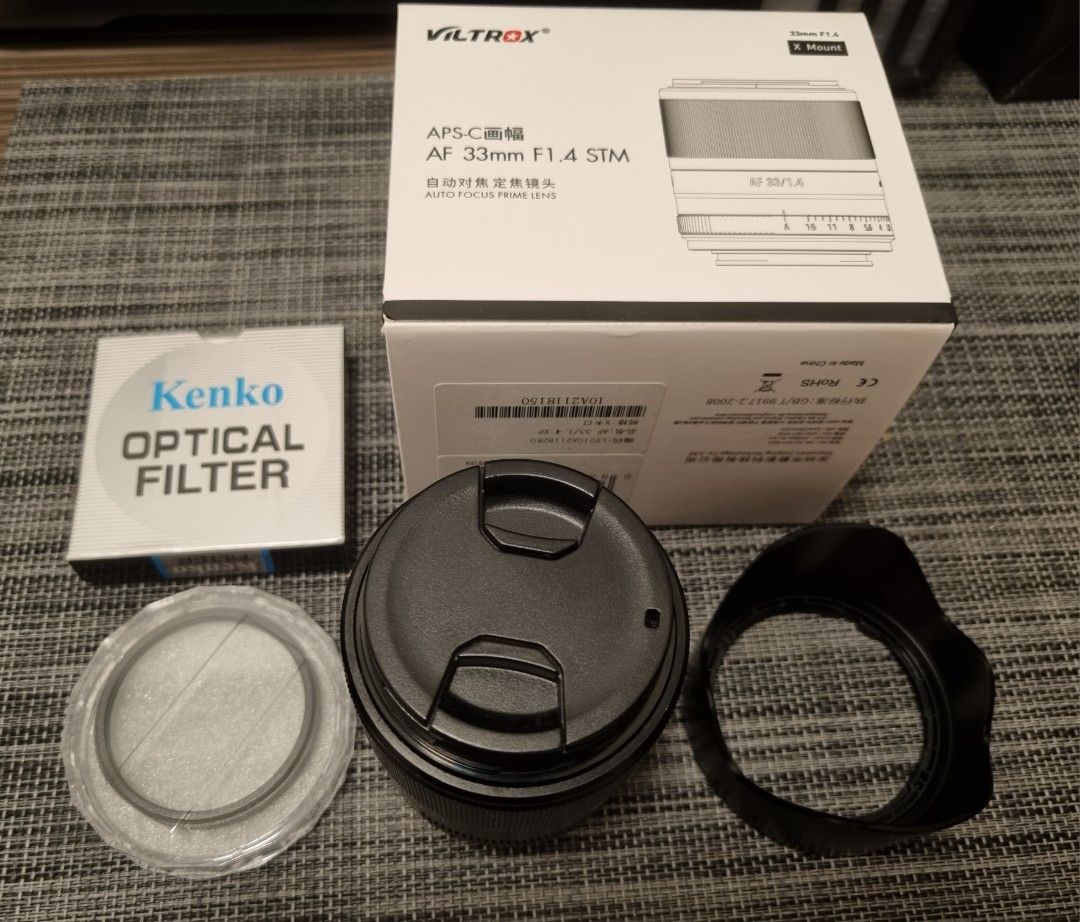Fujifilm Viltrox 33mm f1.4 AF Fuji STM + UV Filter, Photography, Lens ...