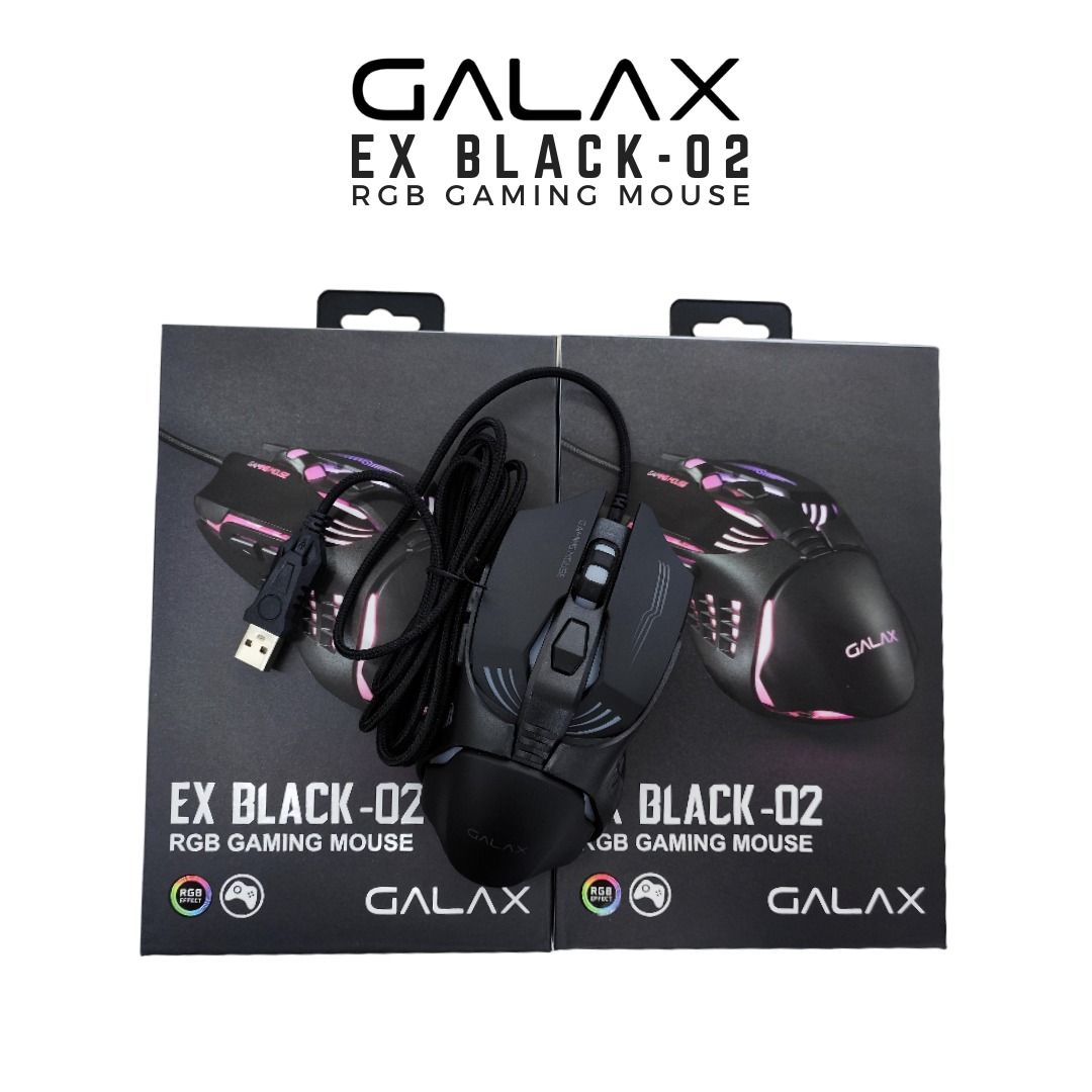 Galax Ex Black-02 RGB Gaming Mouse, Computers & Tech, Parts ...
