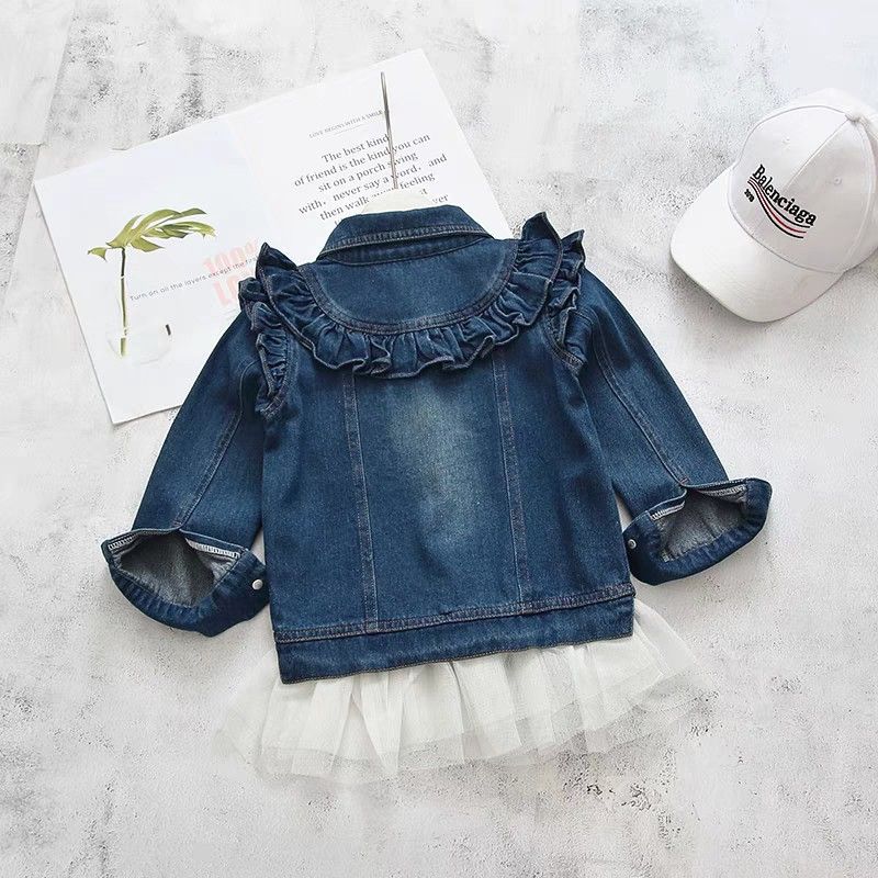 Girls dark shop blue denim jacket