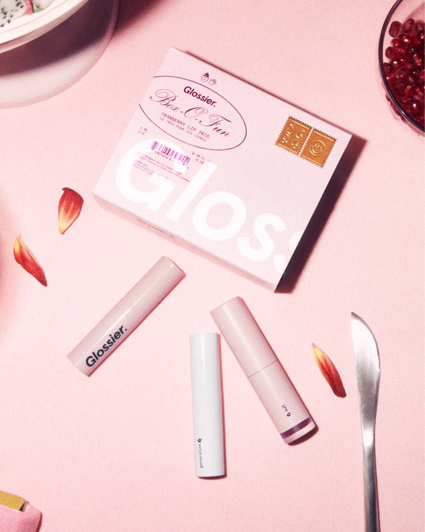 Glossier Limited Edition Cranberry Lip Trio, Beauty & Personal Care