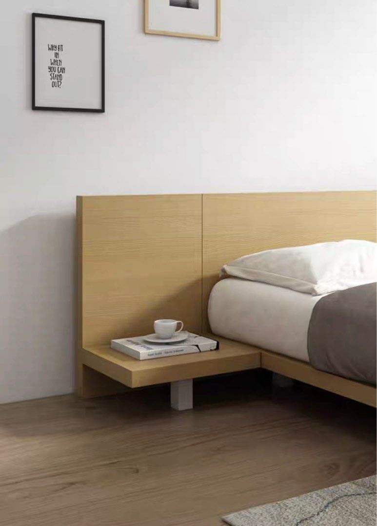 GODE Japandi Oak Wood Bedframe, Furniture & Home Living, Furniture, Bed