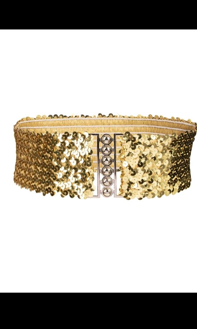 Gold sparkly belt store