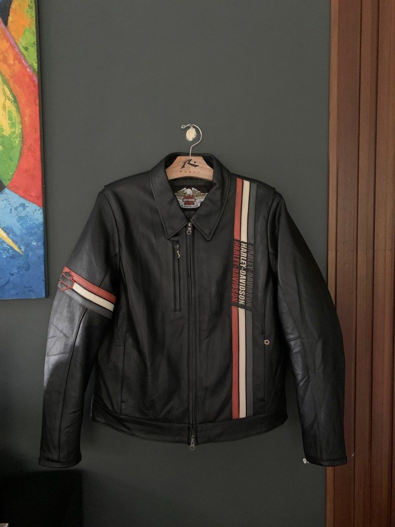Harley Davidson 97114-07vm leather jacket, Fesyen Wanita, Pakaian