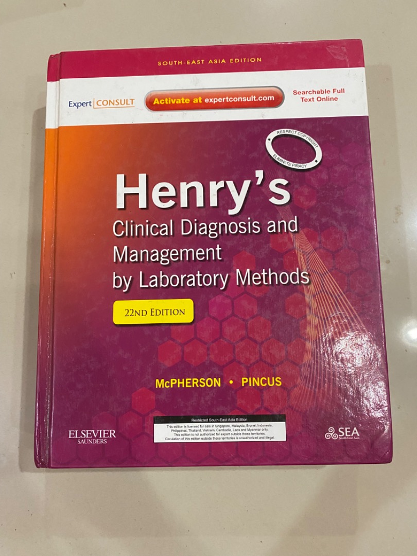 Henry's Clinical Diagnosis and Management by Laboratory Methods Book (22nd edition), Hobbies ...