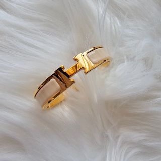 Hermes Rose Delirium Clic Clac H Narrow Enamel Bracelet PM RGHW – Madison  Avenue Couture