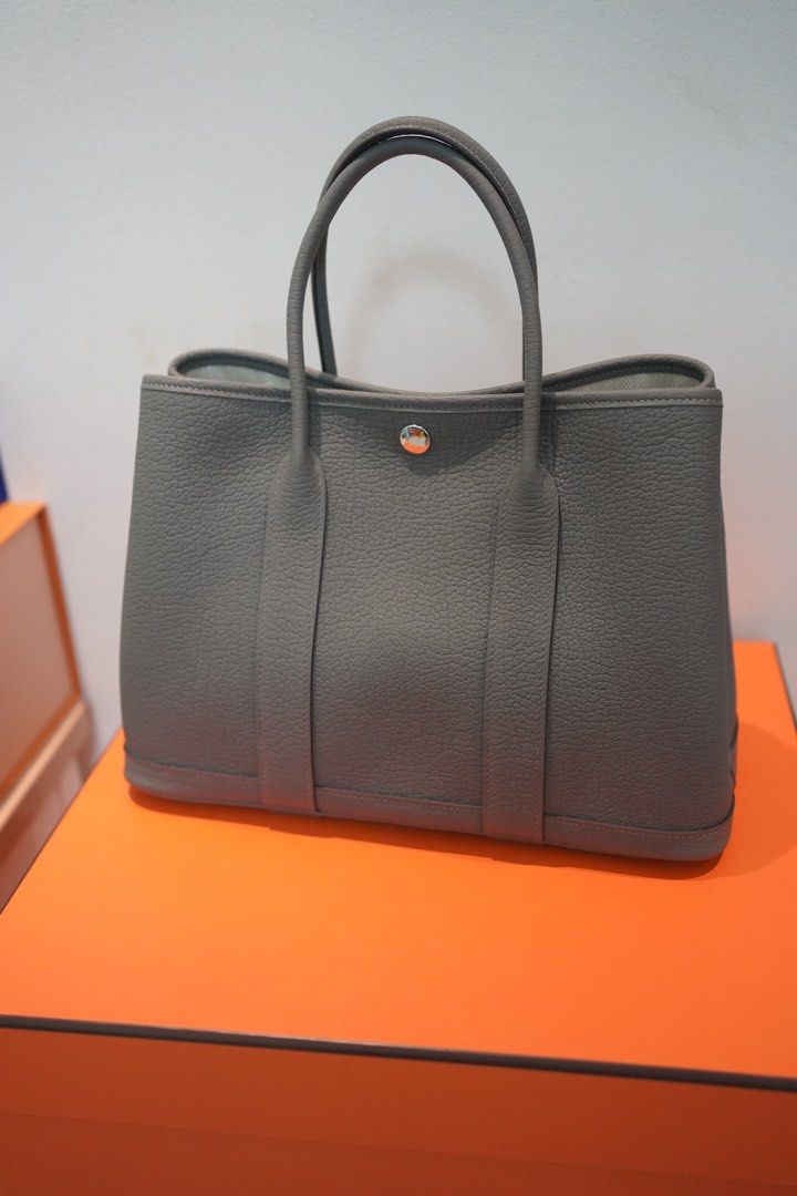 Brand New Hermes Garden Party 30, Black in full leather. #C, Luxury, Bags &  Wallets on Carousell