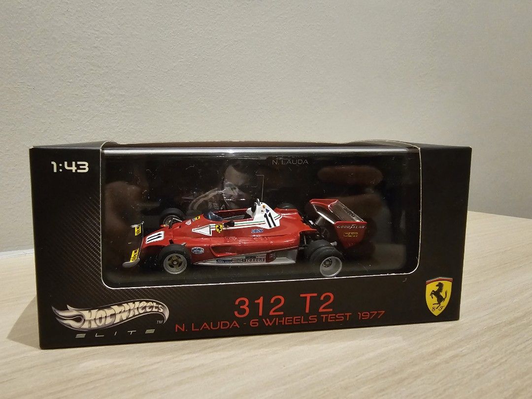 Hot Wheels Elite 1:43 Ferrari 312 T2 Niki Lauda 6 Wheels Test RARE 