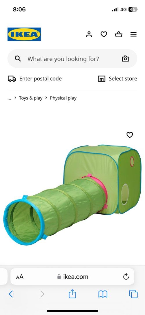 IKEA Busa tunnel tent Babies Kids Infant Playtime on Carousell