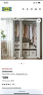 Perfect condition Ikea wardrobe!!