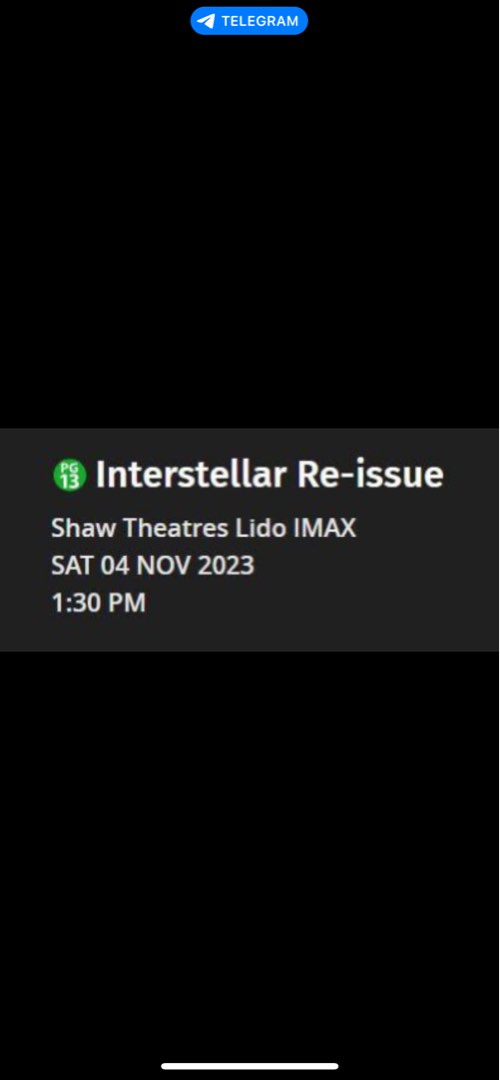 Interstellar Reissue Tickets, Tickets & Vouchers, Event Tickets on