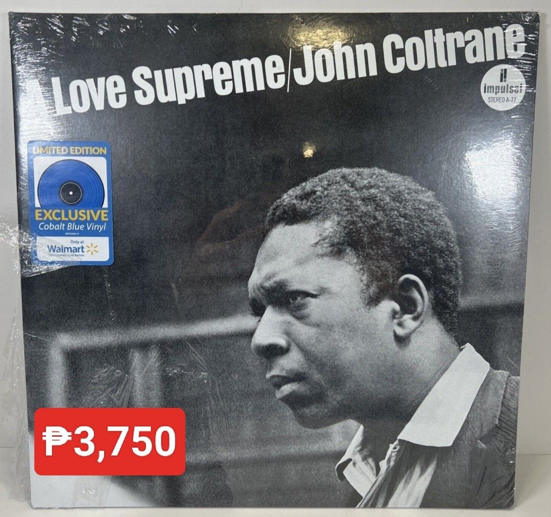 John Coltrane vinyl (album) (Category: Vinyls) located in Manila. Submitted by ramonrobin.cruz (Listing ID 1263245862, Image 3). Description: JOHN COLTRANE: A LOVE SUPREME LIVE IN SEATTLE = ₱5,500 Brand New sealed made in Germany JOHN COLTRANE : A LOVE SUPREME (WALMART EXCLUSIVE) = ₱3,750 Brand New sealed made in Canada JOHN COLTRANE : A LOVE SUPREME (TARGET EXCLUSIVE) = ₱3,750 JOHN COLTRANE & DON CHERRY AVANT GARDE (YELLOW VINYL) = ₱3,750 Brand 