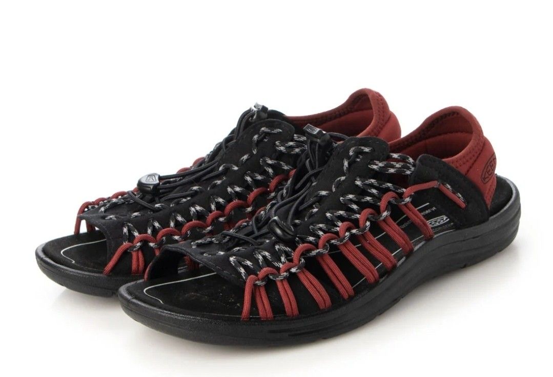 KEEN UNEEK II OT Unique Two Open Toe Outdoor Sandals 1027288 Black x Red