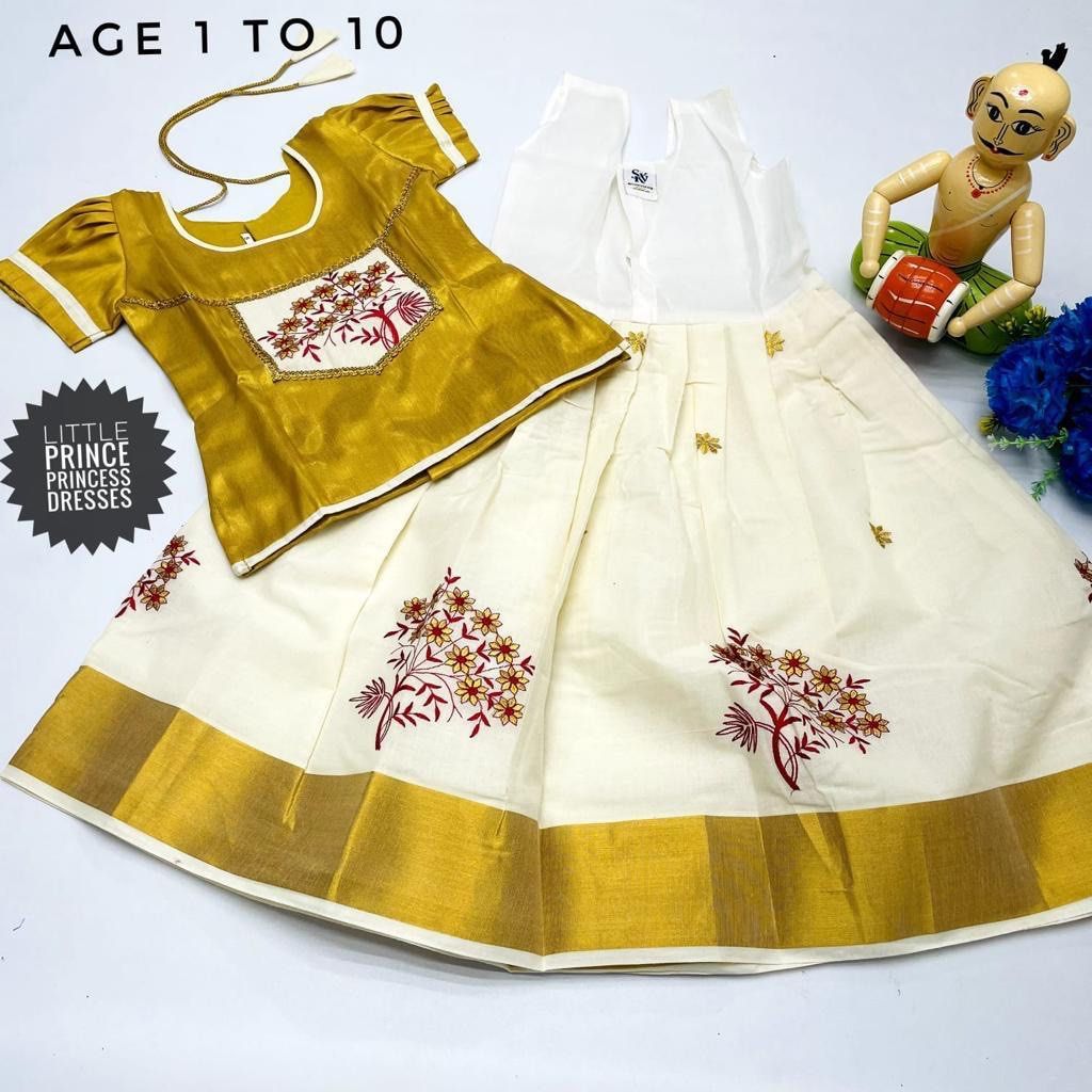AMIRTHA FASHION Baby Girls Cotton Blend Readymade lehenga choli(KWhiteF16_6  Months-12 Months_Off-White) : Amazon.in: Fashion