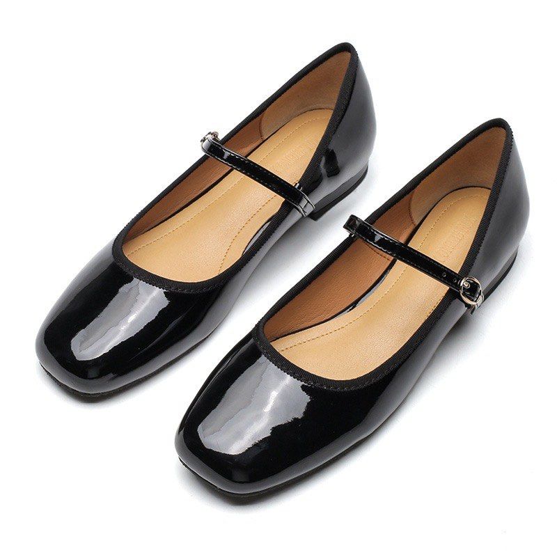 Leather 1cm Ballet Shoes Casual Women s Shoes Retro Style Leather