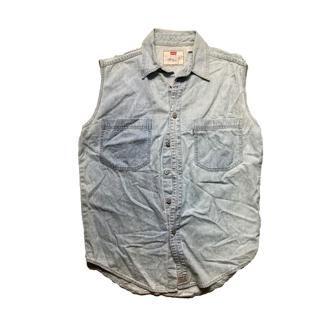 Levi's Washed Denim Vest, Men's Fashion, Coats, Jackets and Outerwear