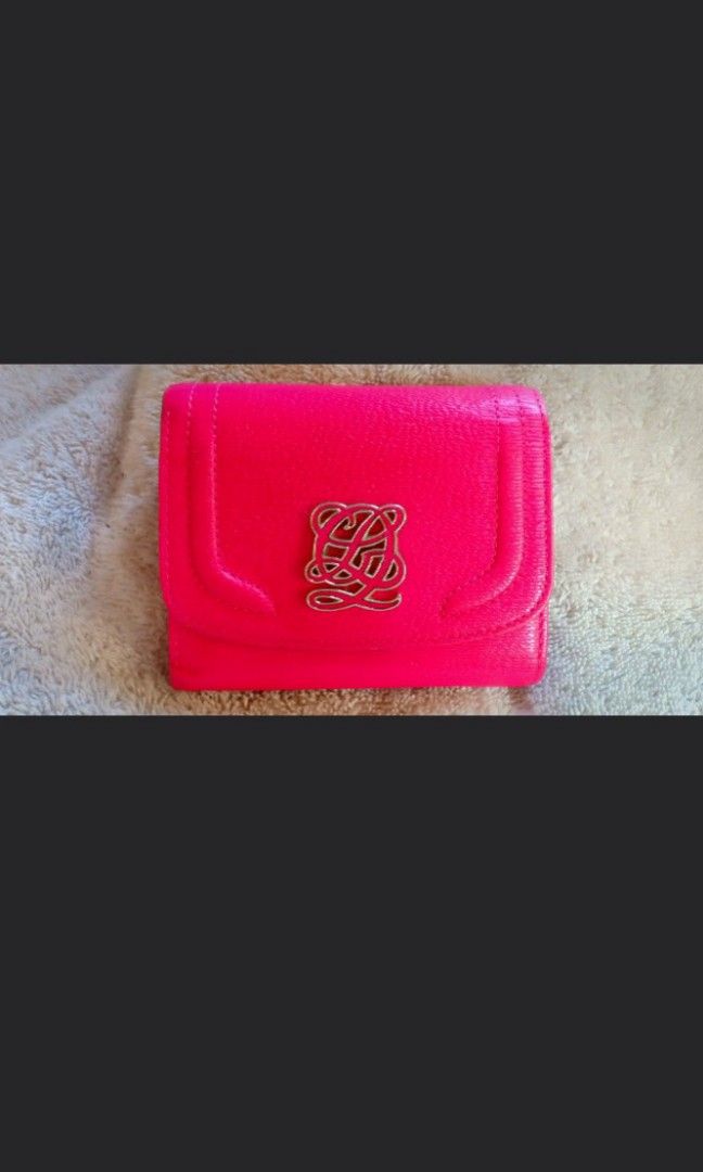 PRELOVED LIKE NEW LQ Louis Quatorze Wallet in Black Patent Leather And Pink  Kisslock Short Wallet