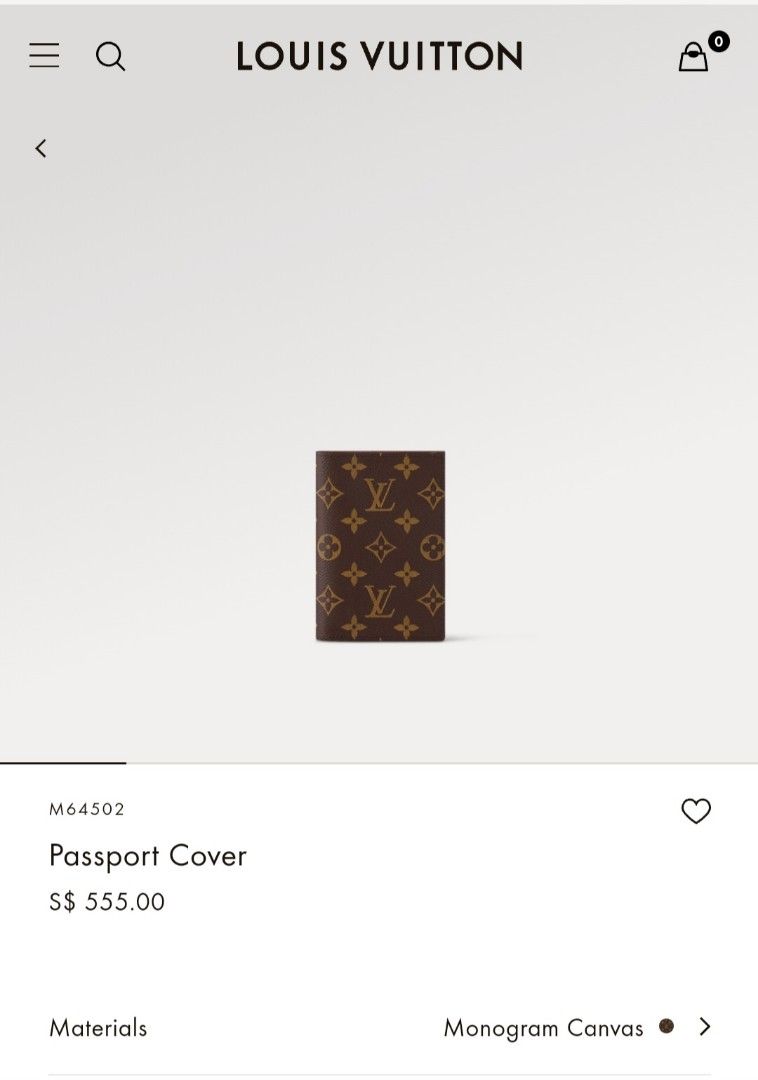 Louis Vuitton Nomad Passport Case N60031 Nomade Leather Passport Cover  Mocha