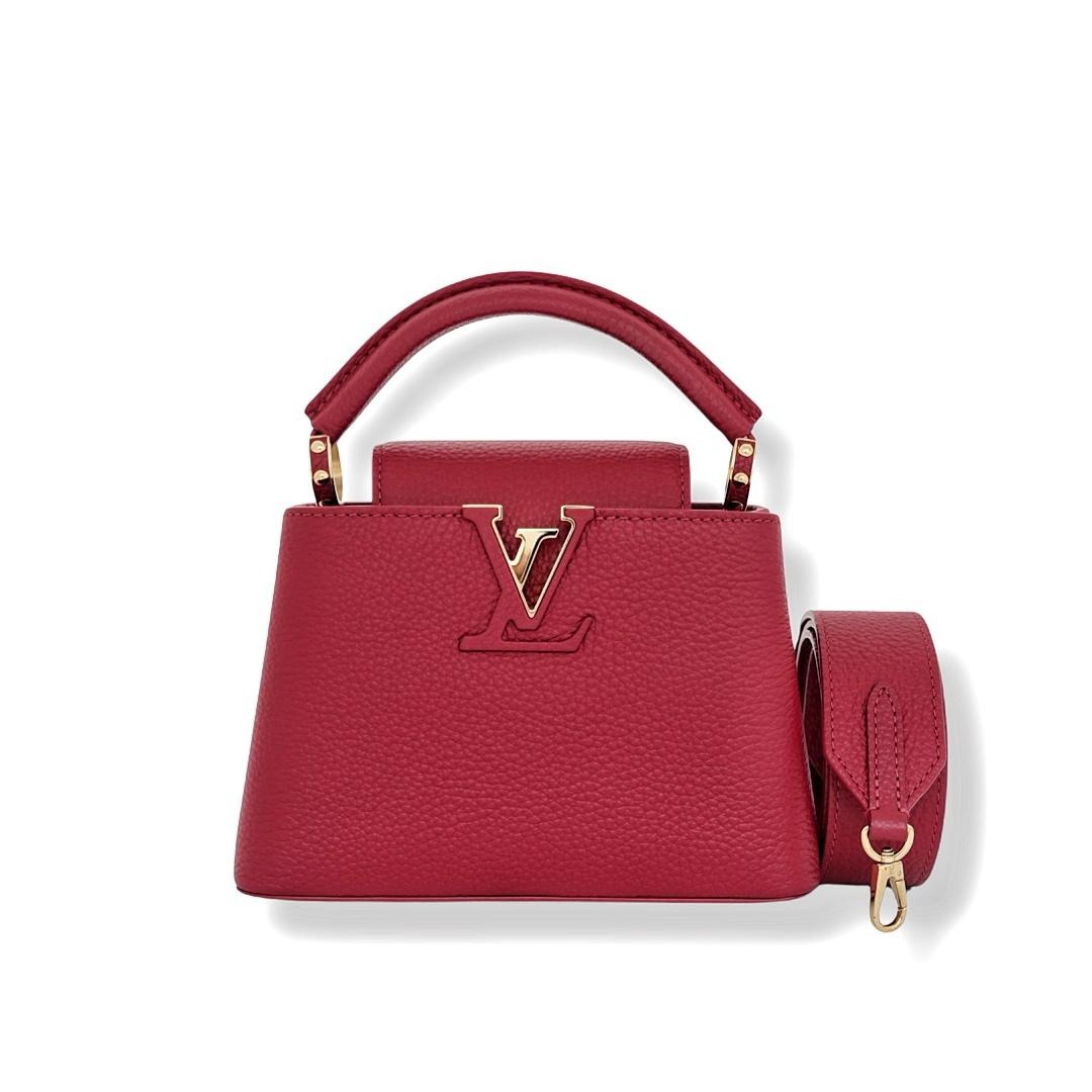 CAPUCINES MINI 23 IN RED TAURILLON GOLD HARDWARE main image 0