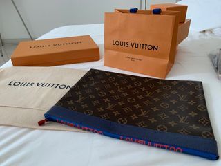 Authentic Louis Vuitton x Kim Jones Titanium Clutch Box, Luxury, Bags &  Wallets on Carousell