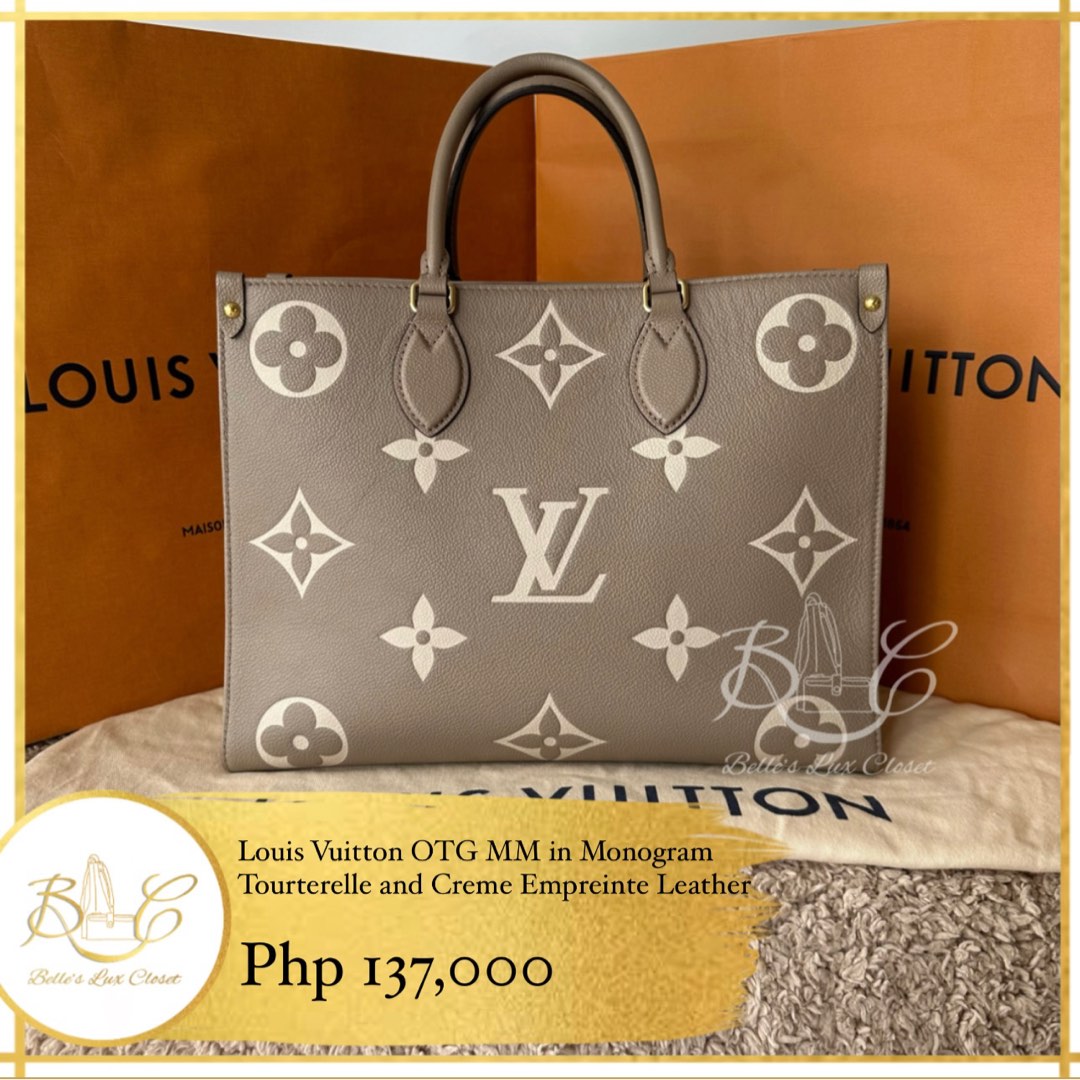 Louis Vuitton Empreinte Monogram Giant OnTheGo mm Arizona Creme