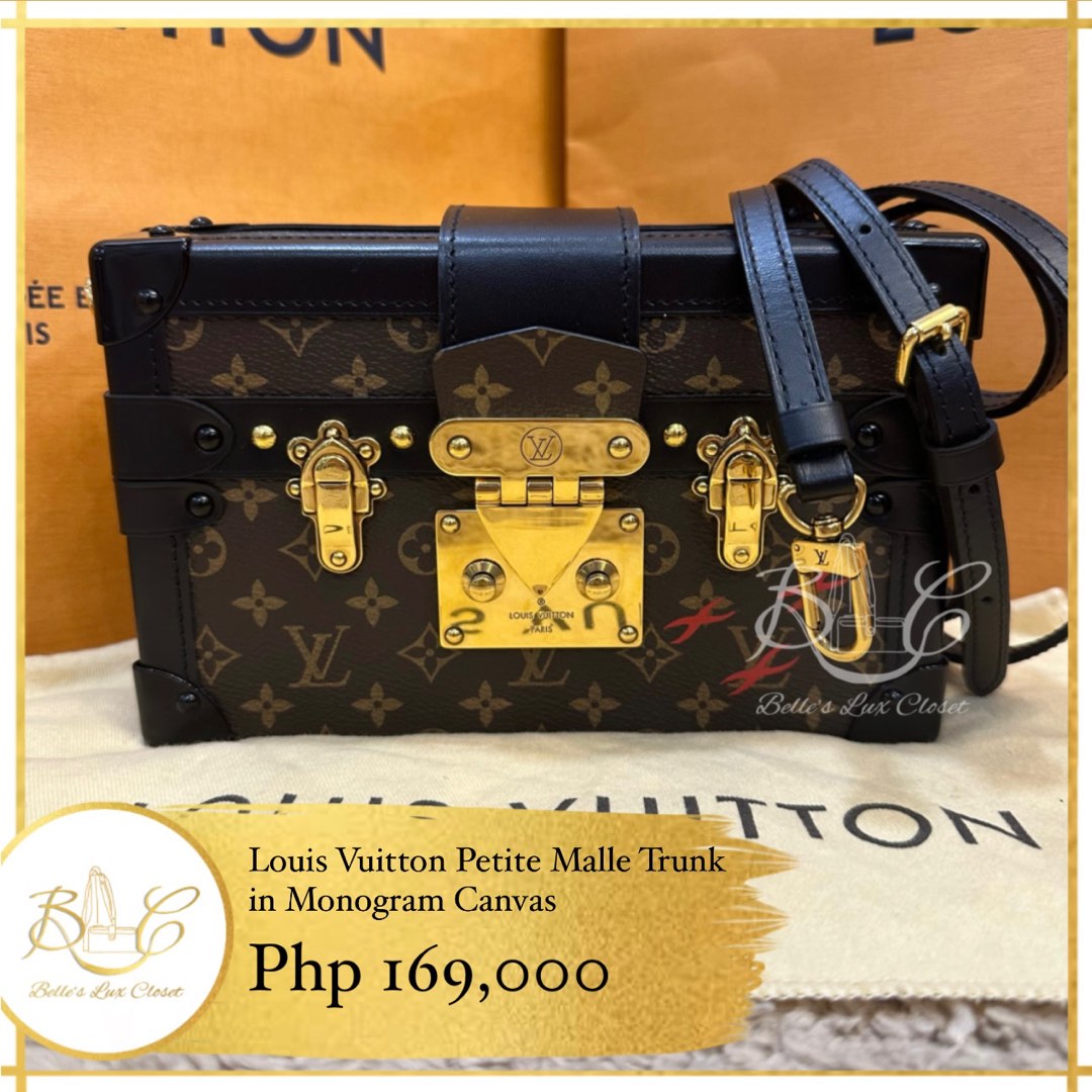 Louis Vuitton, a monogram canvas 'Petite Malle Trunk Messenger Bag