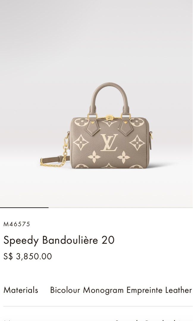 Speedy Bandoulière 20 Bicolor Monogram Empreinte Leather - Women - Handbags