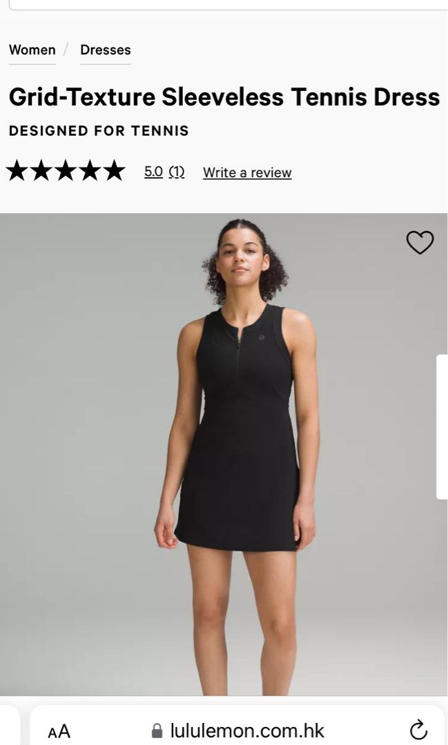 Lululemon Grid Texture Sleeveless Tennis Dress, Women's Fashion, Activewear  on Carousell
