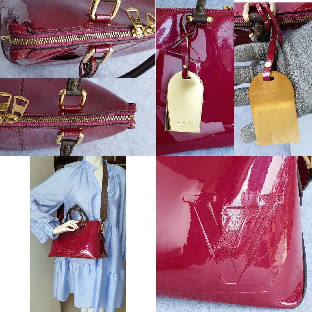 Unboxing Louis Vuitton Pochette Accessoires Vernis Amarante 