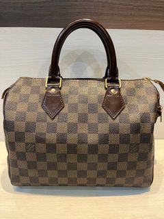 Louis Vuitton Speedy 35 Hand Bag Vintage 80s 90s Brown Leather LV