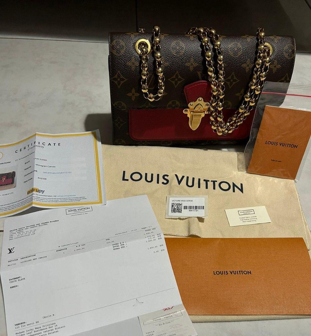 LOUIS VUITTON Tournelle PM Monogram Cerise 2017 (receipt strap dustbag  booklet) IDR 18.000.000