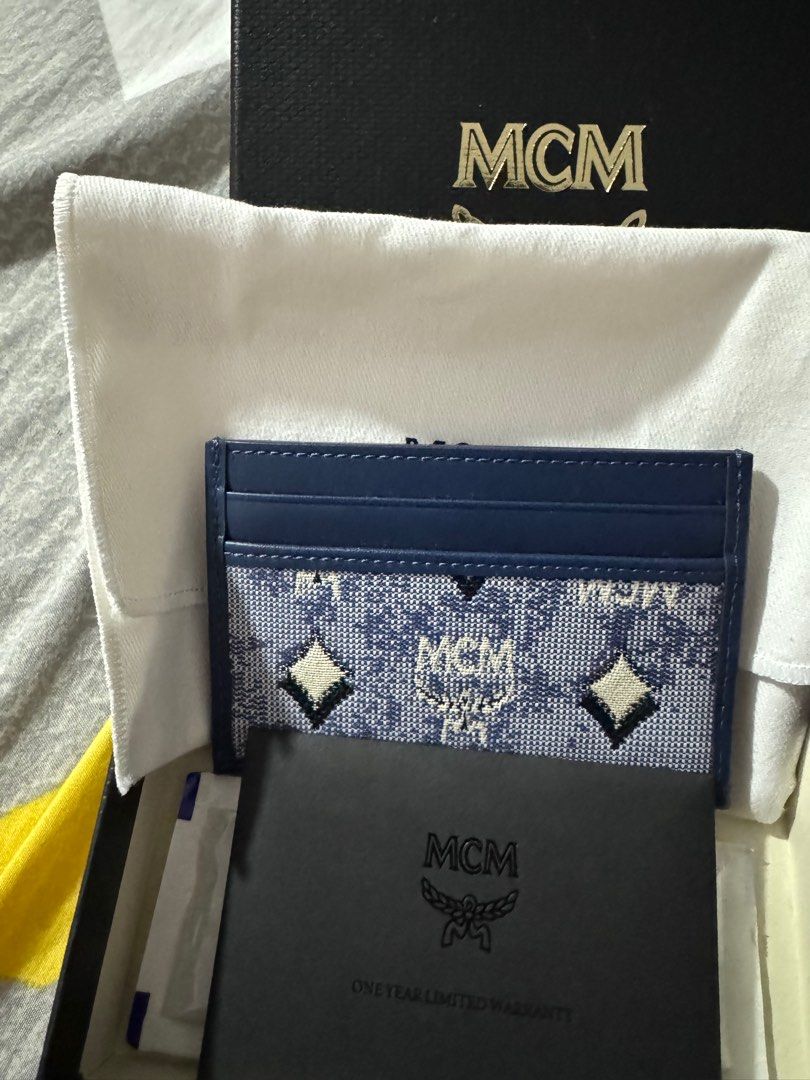 MCM Vintage Monogram Jacquard Aren Large Wallet on Chain Bag (SHF