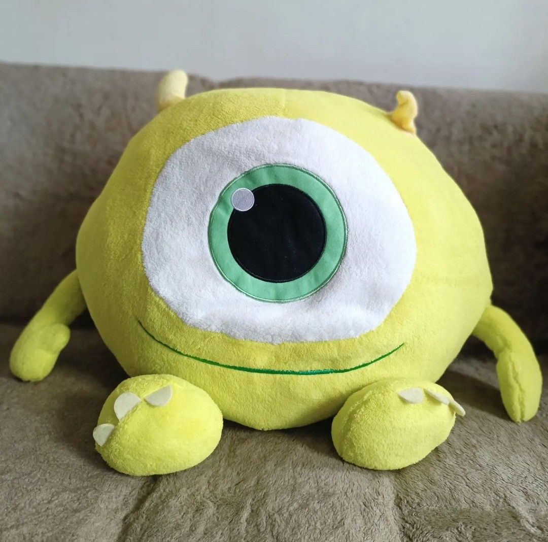 Mike Wazowski Big Plush (Category: Plushies & Soft Toys) located in Valenzuela. Submitted by NA_MI (Listing ID 1263298445, Image 2). Description: In good condition Like mallow type Disney Pixar Monsters on tag Huggable plush 14" H when seated.