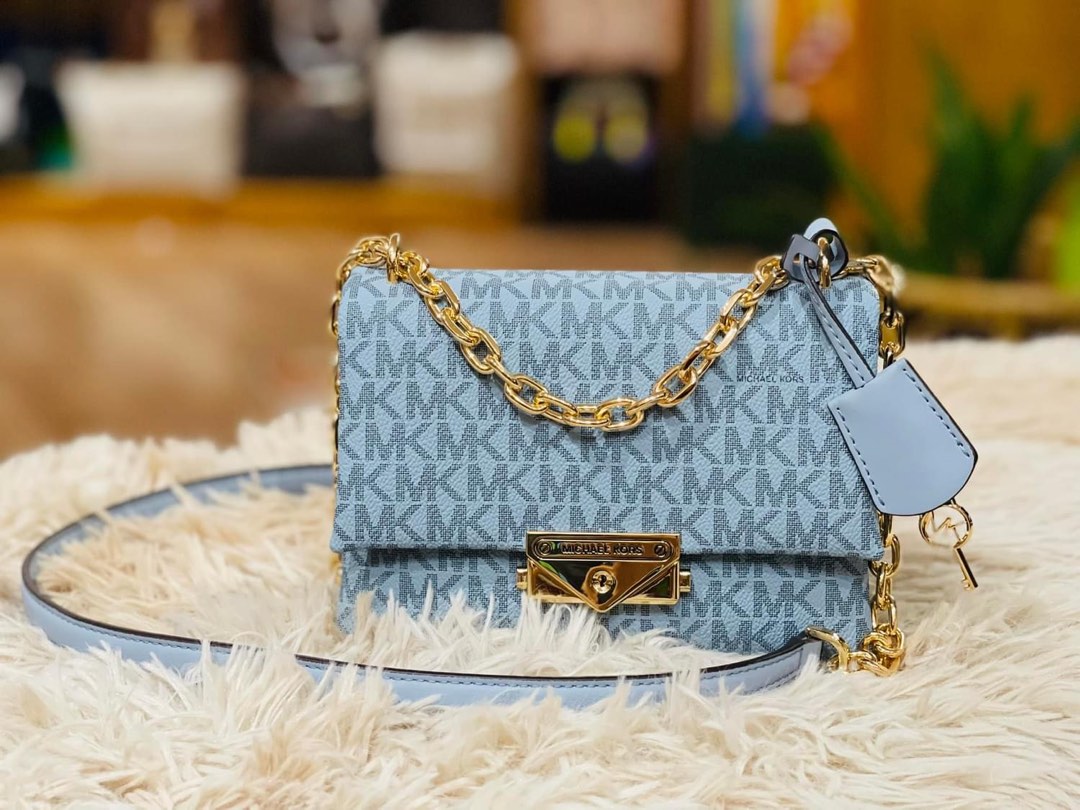 MK Cece Small Logo Shoulder Bag Powder Blue