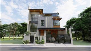 Modern Industrial 3-Storey House with Pool For Sale inside a Village in Marcos Highway, Antipolo, Rizal