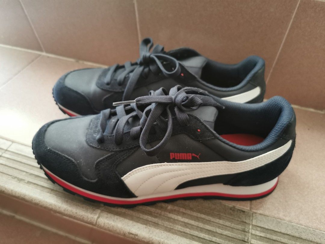 Navy blue puma trainers clearance