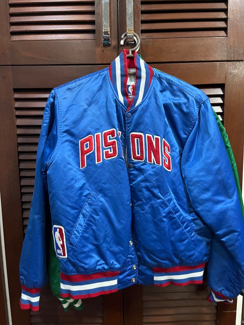 NBA Starter Varstiy Jacket Detroit Pistons Men s Fashion Coats