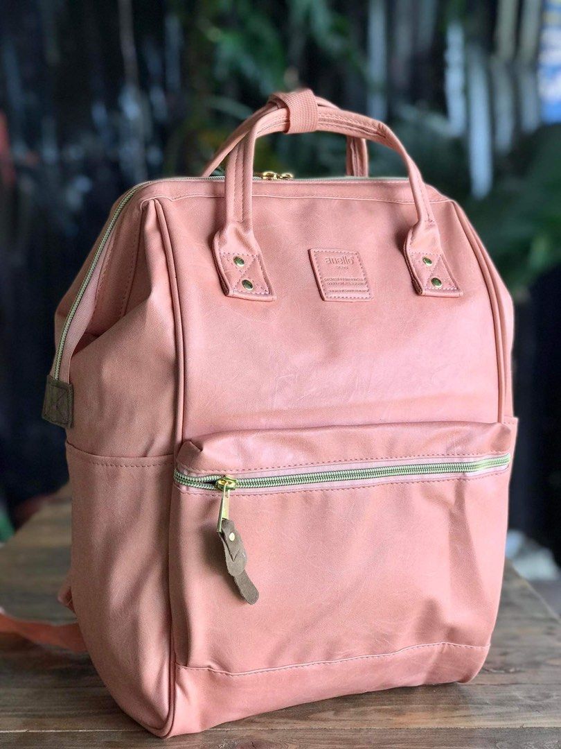Anello pink leather backpack outlet