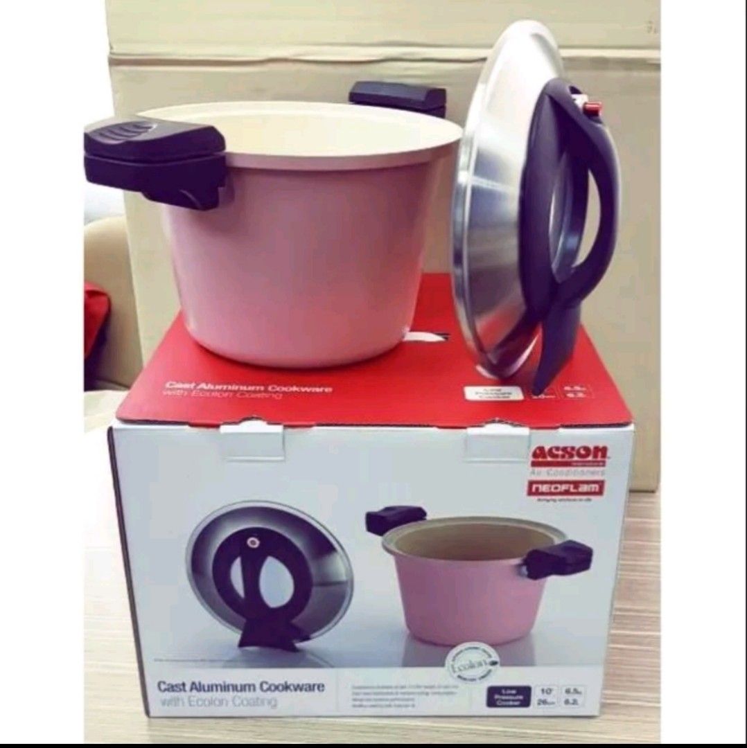 NEOFLAM Cast Aluminium Cookware with Ecolon Coating Low Pressure Cooker 26 cm 6.5 qt 6.2 l Furniture Home Living Kitchenware Tableware Cookware Accessories on Carousell
