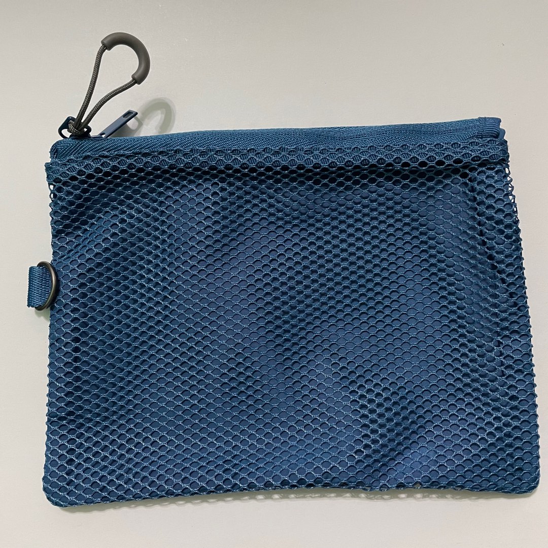 New! MUJI Polyester Two Zipper Case M, Women's Fashion, Bags & Wallets