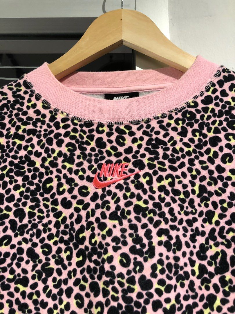 Nike swoosh top animal print