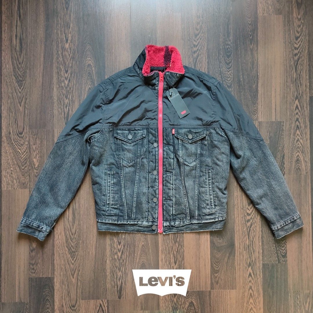 Levi's® COLOR BLOCK PUFFER - Winter jacket - black - Zalando.co.uk