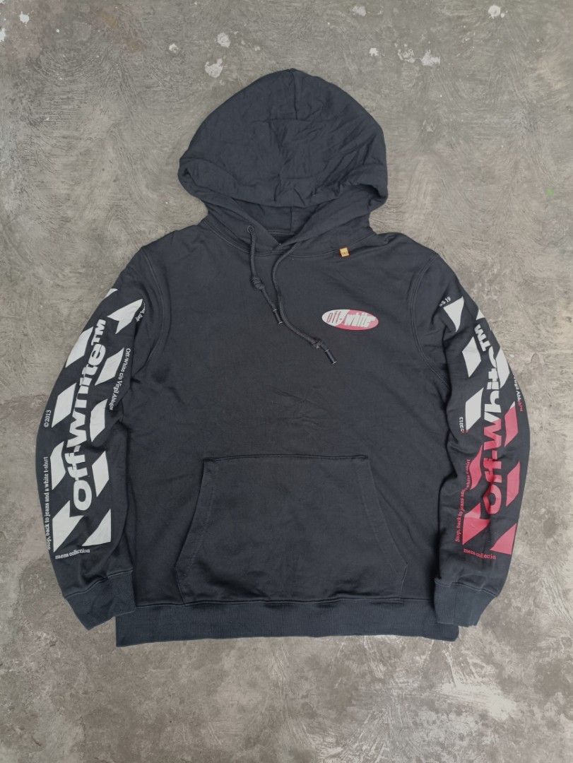 Off white shop split logo hoodie