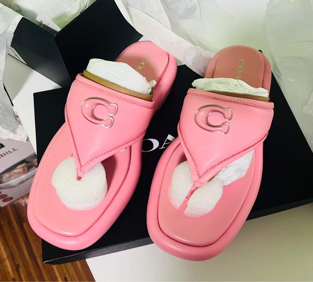 Coach 2024 pink slippers