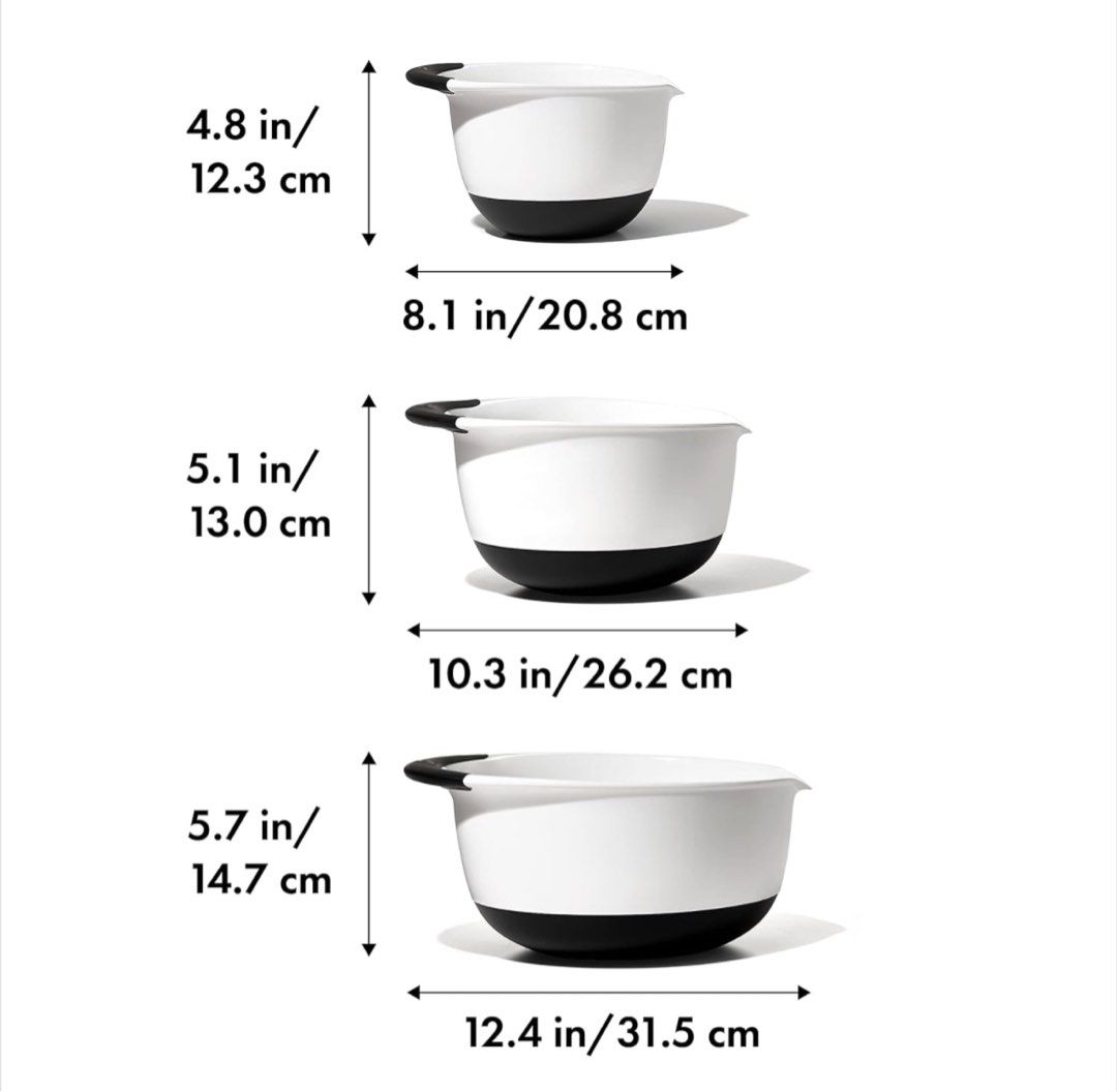 OXO Good Grips Mixing Bowls, Furniture & Home Living, Kitchenware