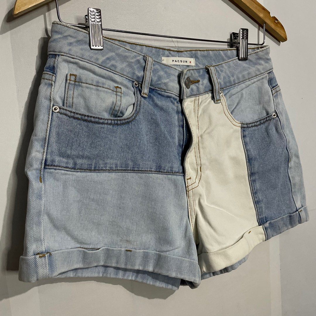Pacsun hopper patch denim mom shorts hot sale