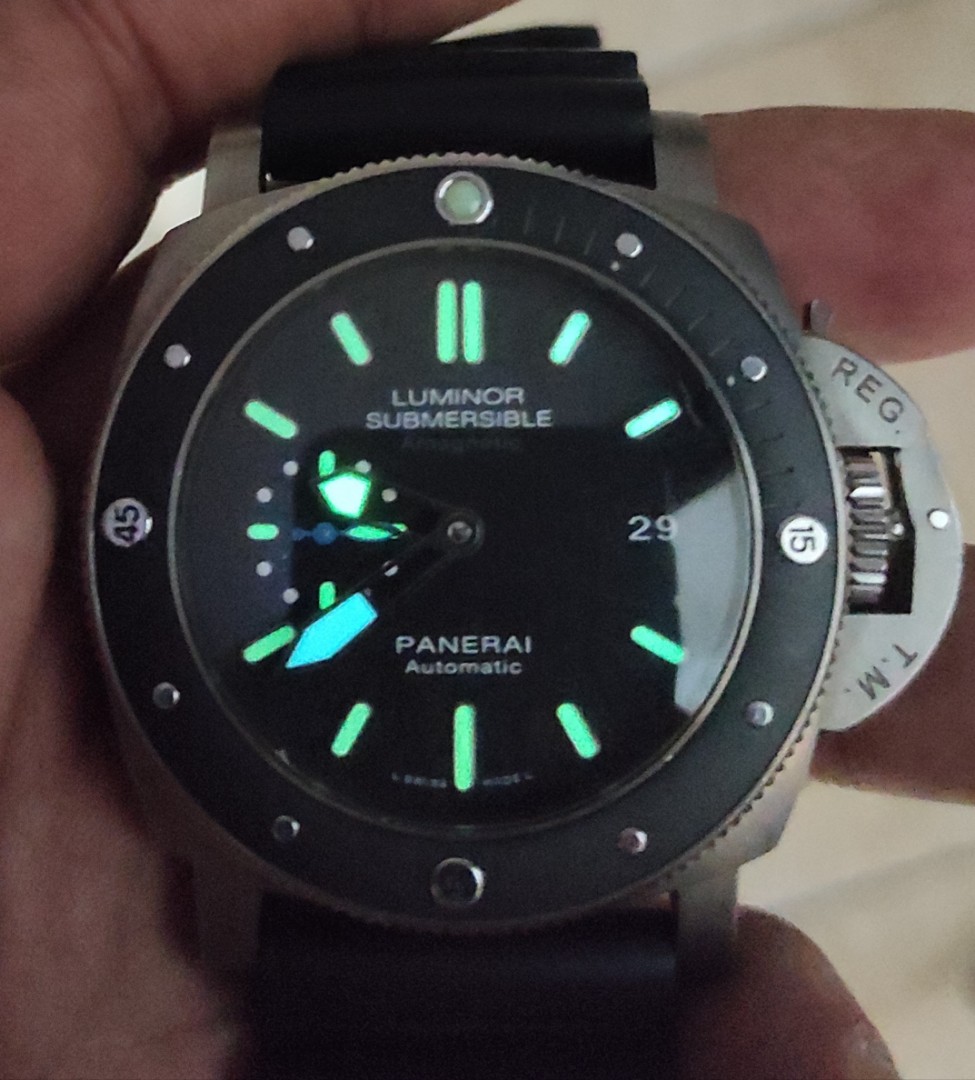 PANERAI SUBMERSIBLE SUPER CLONE pam 0138 9 1950 Fesyen Pria Jam