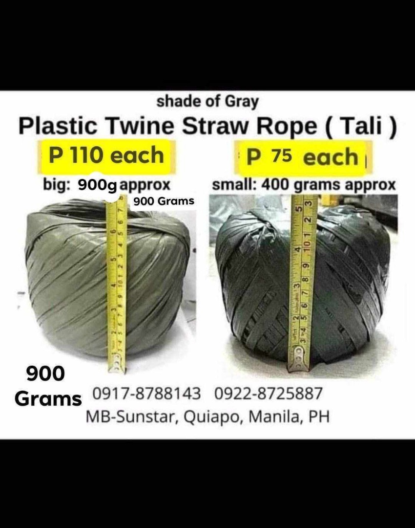 PLASTIC TWINE STRAW ROPE TALI PANTALI PANALI PACK HANDLE EASY CARRY PACKING  office school supply Balikbayan Box Bubble Wrap Cling Wrap Stretch Film  Newspaper, Furniture & Home Living, Home Decor, Other Home