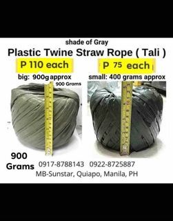 PLASTIC TWINE STRAW ROPE TALI PANTALI PANALI PACK HANDLE EASY CARRY office school supply Balikbayan Box Bubble Wrap Cling Wrap Stretch Film Newspaper