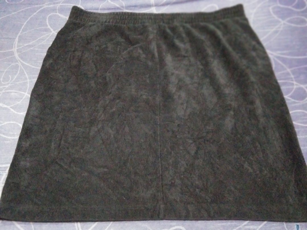 Plus size hotsell black corduroy skirt