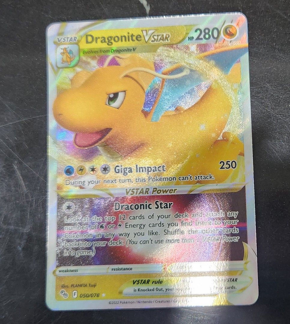 Pokmon card - Dragonite V star, Hobbies & Toys, Stationery & Craft, Other  Stationery & Craft on Carousell
